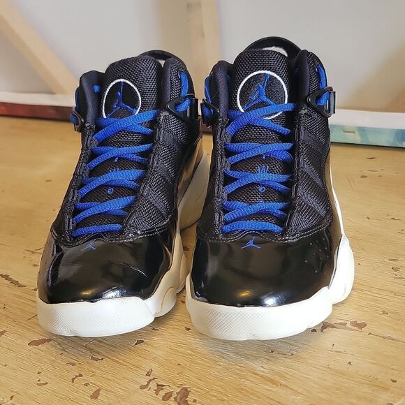 Space Jam 6 Ring Jordan’s Space Jam 2018 • Black Patent Royal White • Kids 2 - Picture 4 of 14